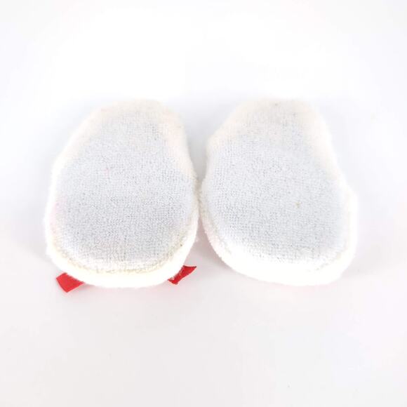 Unbranded White Fabric Doll Slippers/Slides with Red Ribbons for 18" Dolls - GUC - Picture 11 of 12